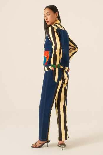 Ananya Agrawal Label Forest Mosaic Print Jacket & Trouser Set 
