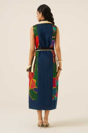 Ananya Agrawal Label Forest Mosaic Print Trench Coat 