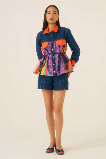 Ananya Agrawal Label Jungle Beat Beyong Lines Print Jacket Set 