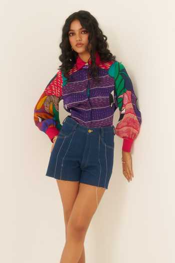 Ananya Agrawal Label Jungle Beat Print Shirt 