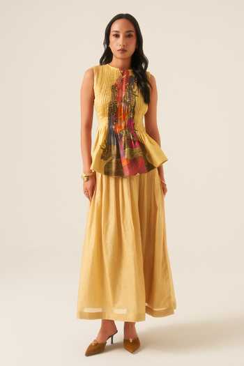 Ananya Agrawal Label Jungle Swing Print Top & Skirt Set 