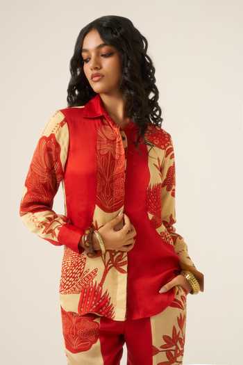 Ananya Agrawal Label Mythical Print Shirt 