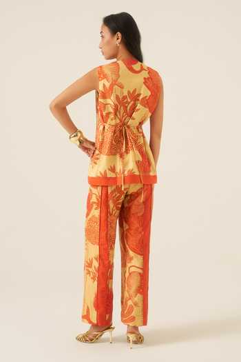 Ananya Agrawal Label Mythical Print Vest 