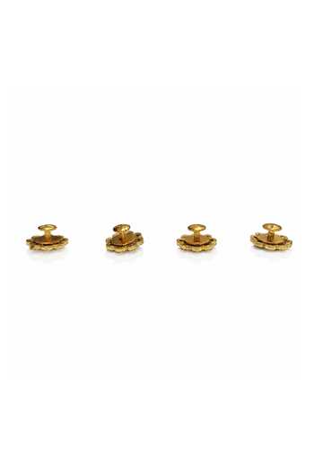Joules by Radhika_Gold Sayoni Embellished Buttons - Set Of 4 _Online_at_Aza_Fashions
