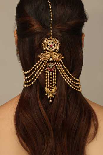 Joules by Radhika Ravika Hair Brooch With Chain 