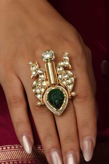 Joules by Radhika Multi Color Tavya Embellished Ring Online at Aza Fashions Joules by Radhika_Multi Color Tavya Embellished Ring _Online_at_Aza_Fashions