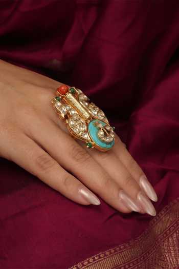 Buy Joules by Radhika Multi Color Reyana Embellished Ring Online at Aza Fashions Buy_Joules by Radhika_Multi Color Reyana Embellished Ring _Online_at_Aza_Fashions