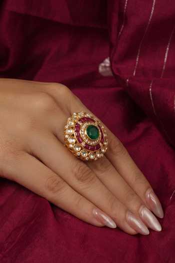 Buy Joules by Radhika Multi Color Zaina Embellished Ring Online at Aza Fashions Buy_Joules by Radhika_Multi Color Zaina Embellished Ring _Online_at_Aza_Fashions