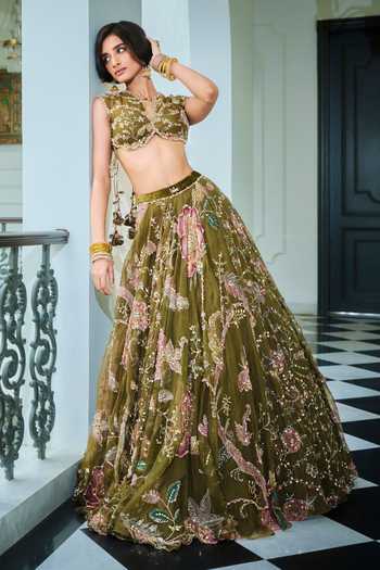 Mahima Mahajan Jasmin Heavy Embroidered Lehenga Set 