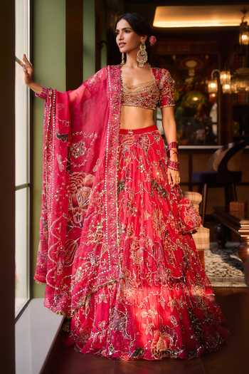 Mahima Mahajan Karim Embroidered Lehenga Set 