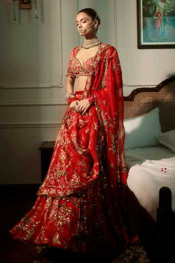 Mahima Mahajan Lubna Embroidered Bridal Lehenga Set 