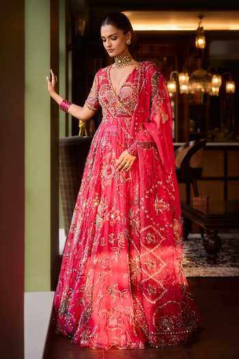 Mahima Mahajan Mahira Embroidered Anarkali With Dupatta 