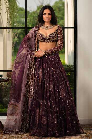 Mahima Mahajan Nayrah Printed Embroidered Lehenga Set 