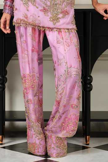 Buy Mahima Mahajan Purple Silk Organza Sweetheart Neck, Yes Omaar Embroidered Shirt Kurta Set Online at Aza Fashions Buy_Mahima Mahajan_Purple Silk Organza Sweetheart Neck, Yes Omaar Embroidered Shirt Kurta Set _Online_at_Aza_Fashions