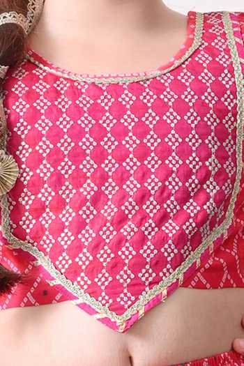 Petite Pomme Pink Polyester, Cotton, Net Printed Lehenga Set Online at Aza Fashions Petite Pomme_Pink Polyester, Cotton, Net Printed Lehenga Set _Online_at_Aza_Fashions