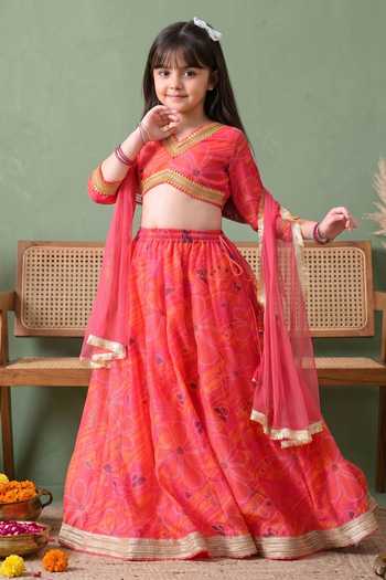 Petite Pomme Floral Print Lehenga Set
