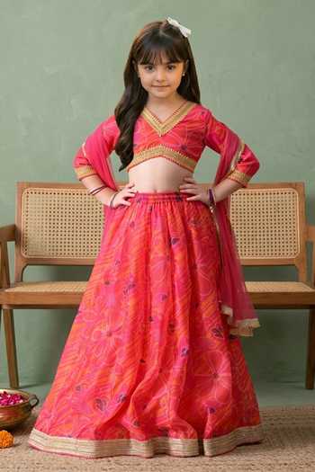 Petite Pomme Floral Print Lehenga Set