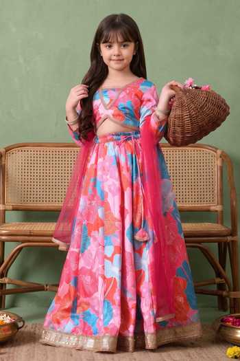 Petite Pomme Floral Print Lehenga Set 