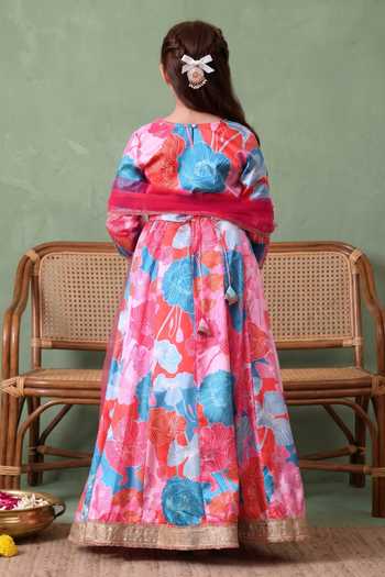 Petite Pomme Floral Print Lehenga Set 