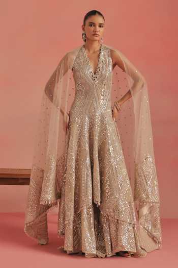 Twenty Nine Mirrorwork Applique Dupatta