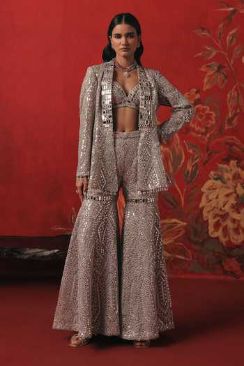 Twenty Nine Mirror Work Sharara 