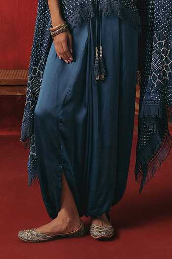 Twenty Nine Blue Silk, Satin Low Crotch Dhoti Pant Online at Aza Fashions Twenty Nine_Blue Silk, Satin Low Crotch Dhoti Pant _Online_at_Aza_Fashions