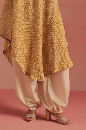 Twenty Nine Ivory Silk, Satin Barrel Pant Online at Aza Fashions Twenty Nine_Ivory Silk, Satin Barrel Pant _Online_at_Aza_Fashions