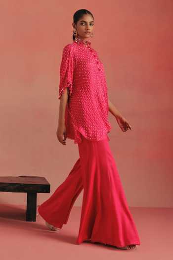 Buy Twenty Nine Pink Twill Bubblegum Bootcut Pant Online at Aza Fashions Buy_Twenty Nine_Pink Twill Bubblegum Bootcut Pant _Online_at_Aza_Fashions
