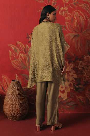 Twenty Nine Ruffled Sleeve Bandhani Tunic