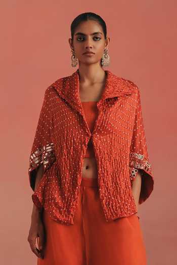 Twenty Nine Overlay Short Bandhani Jacket 