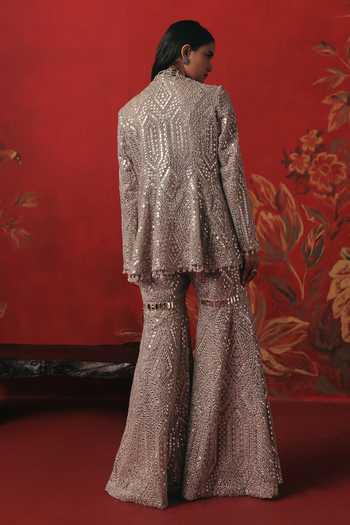 Twenty Nine Shawl Collar Mirror Work Jacket 