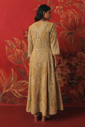 Twenty Nine Mirror Work Long Anarkali Jacket 