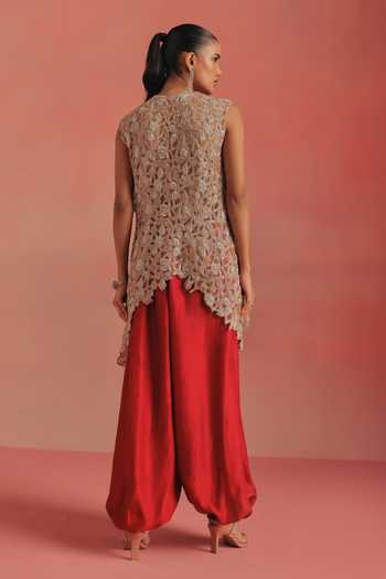 Twenty Nine Embroidered Asymmetric Gilet 