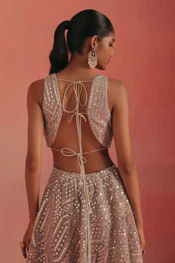 Twenty Nine Embroidered Backless Dress 