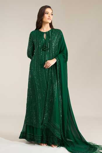 Nakul Sen Sequin Embroidered Kurta Palazzo Set 