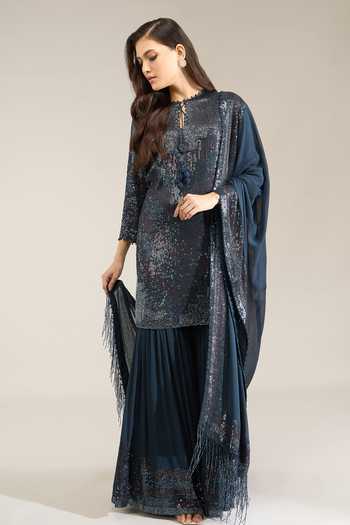 Nakul Sen Sequinned Kurta Gharara Set 