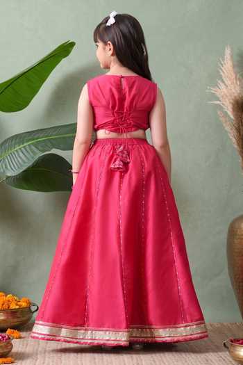 Petite Pomme Thread Work Lehenga Set