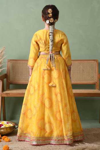 Petite Pomme Bandhani Print Lehenga Blouse Set