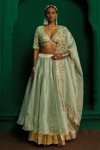 Charu Makkar Madhuri Applique Work Lehenga Set 