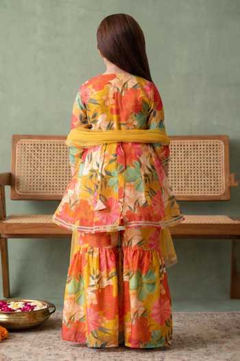 Petite Pomme Floral Print Kurta Set