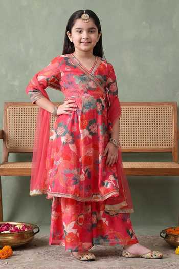 Petite Pomme Floral Print Kurta Set