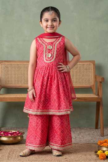 Petite Pomme Bandhani Print Kurta Set