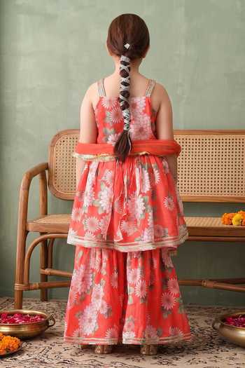 Petite Pomme Floral Print Kurta Set