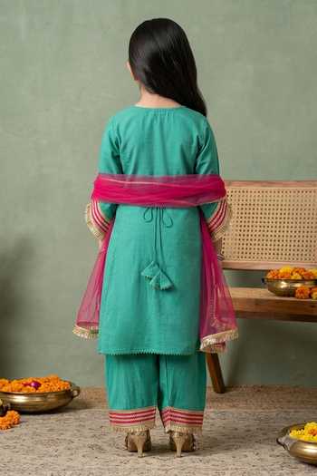 Petite Pomme Embroidered Kurta Set