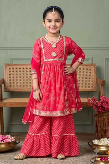 Petite Pomme Bandhani Print Kurta Set 