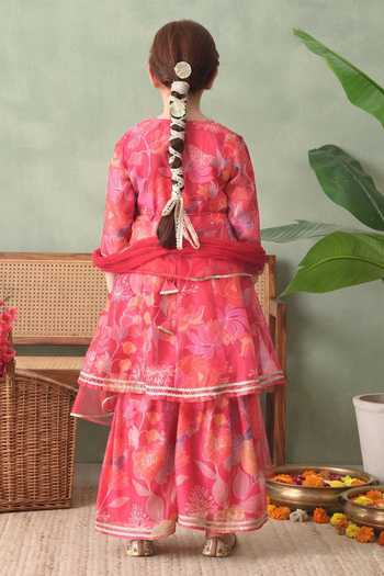 Petite Pomme Floral Print Kurta Set