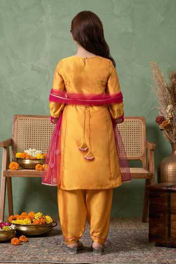 Petite Pomme Embroidered Kurta Set
