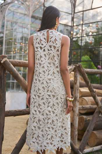 Dash And Dot Scalloped Floral Lace Dress
