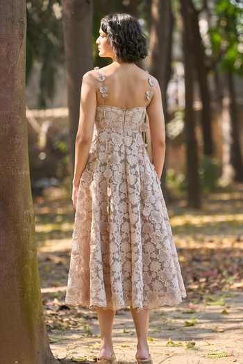 Dash And Dot Floral Applique Lace Dress
