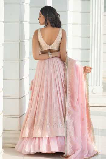 Monk & Mei By Sonia Anand Aurelia Embroidered Lehenga Set 
